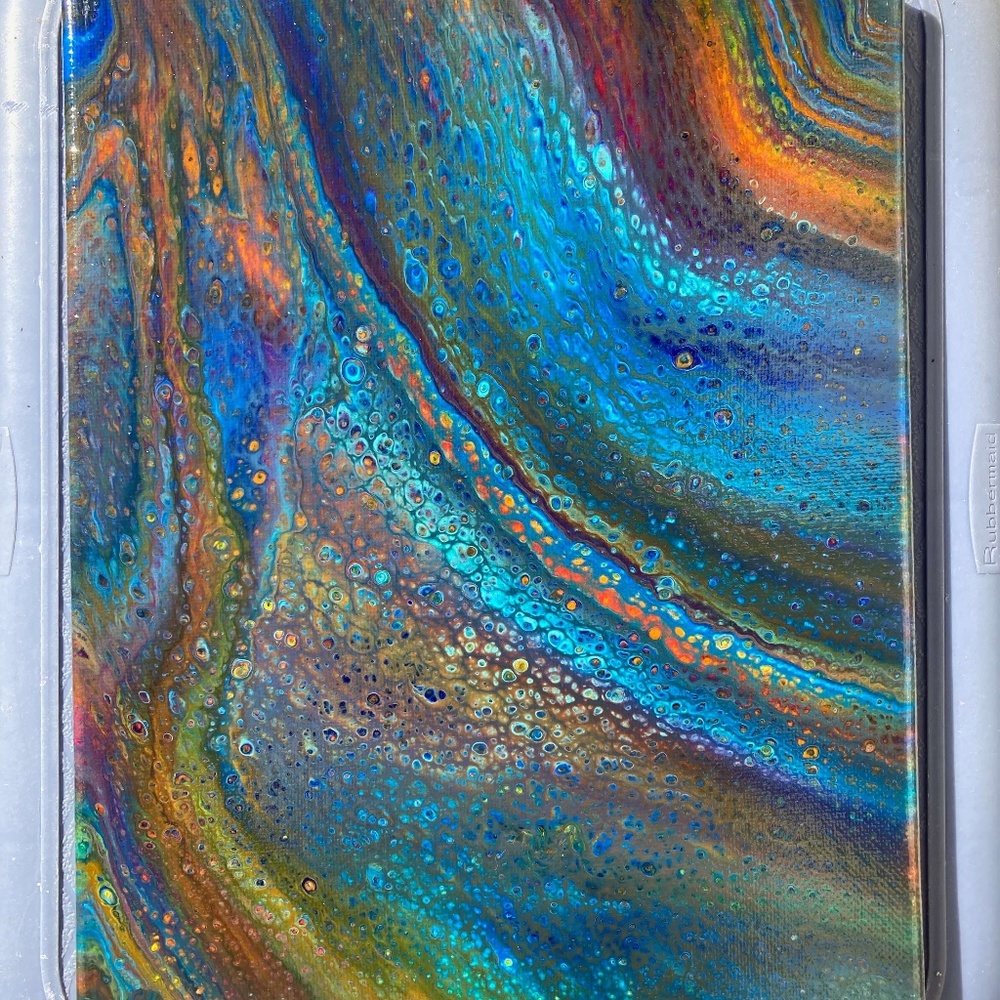 Selcouth 8"x10" Painting by Color Fluent Art (Dark Rainbow)